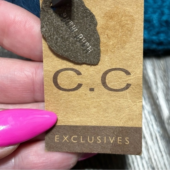 C.C fingers out gloves nwt real rabbit fur trim - Picture 3 of 8